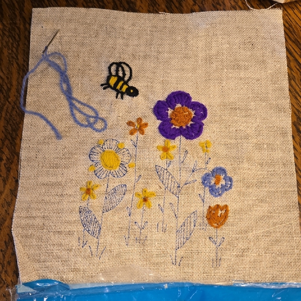 Vintage Vogart Creative Stitchery Kit with Floral Design - Picture 6 of 6